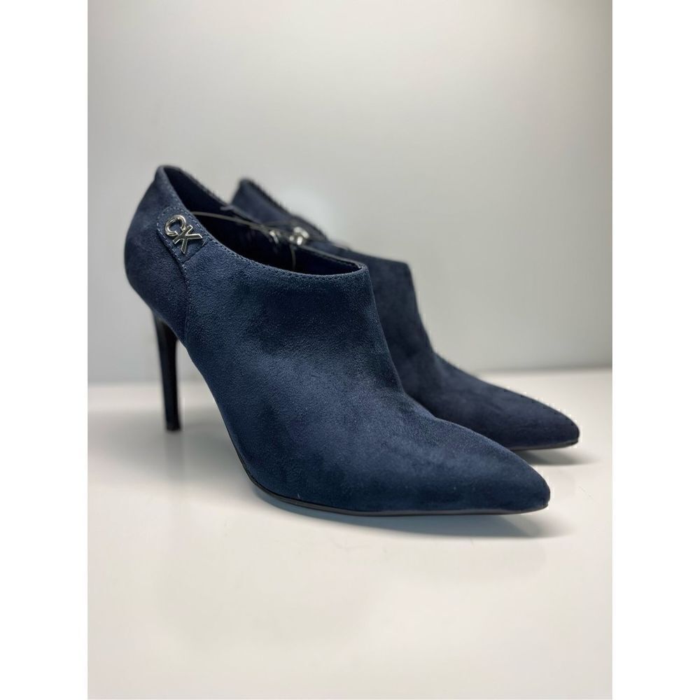 Calvin Klein KChally Ankle Boots, Women's Size 10M, Blue Booties Heels (G7)